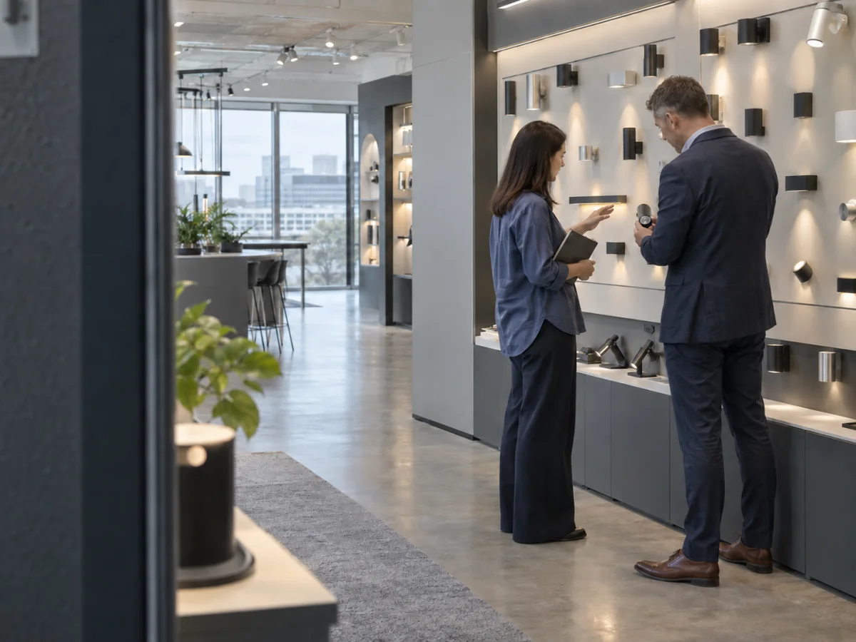 Illustrative buyer and supplier clarifying a product requirement